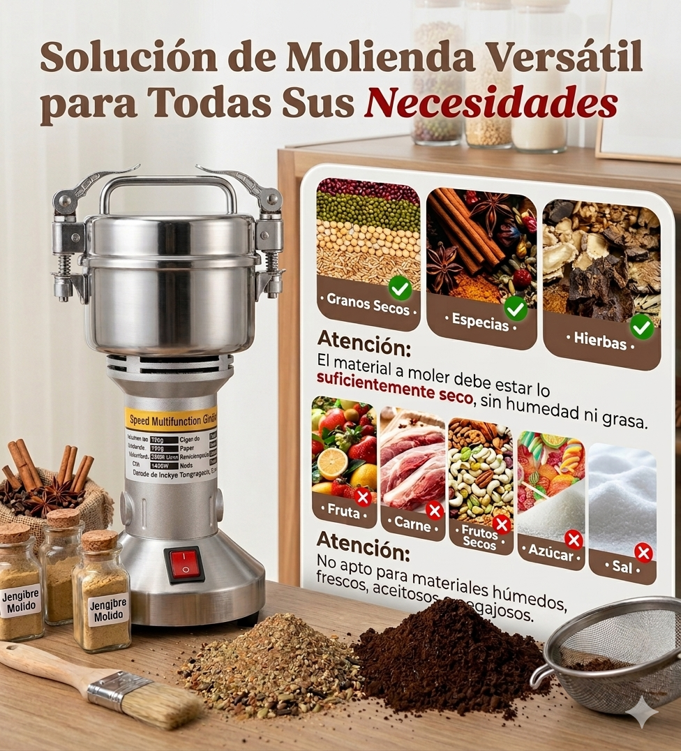 Molinillo de Granos y Especias de Alta Velocidad